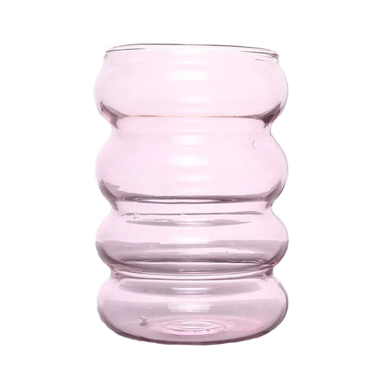 Bubble Insulated Drinking Glass In Pink