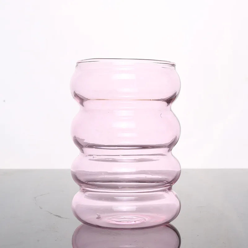 Bubble Insulated Drinking Glass In Pink