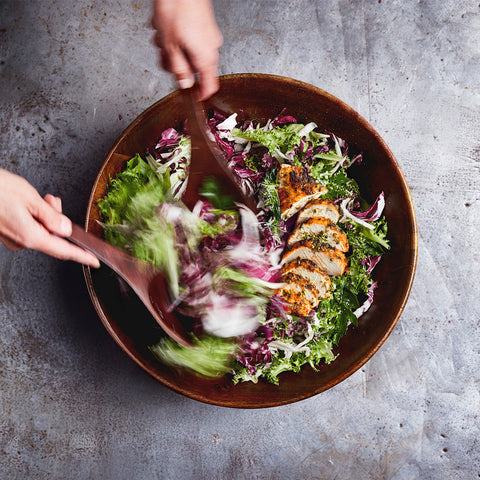 large wood salad bowl