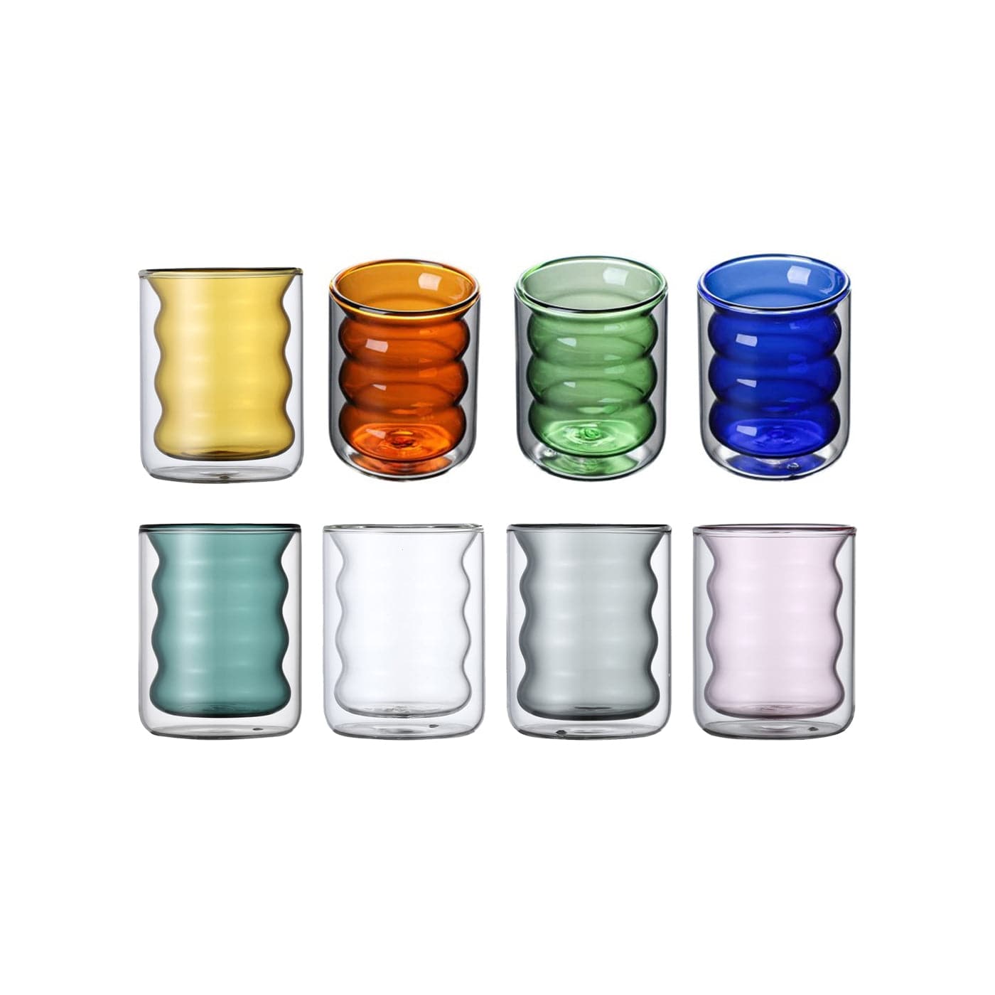 Mini Bubble Double Walled Glass Set