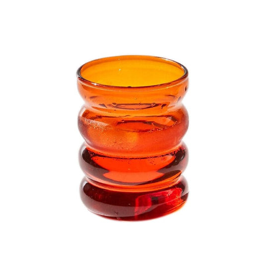 Bubble Insulated Drinking Glass In Amber