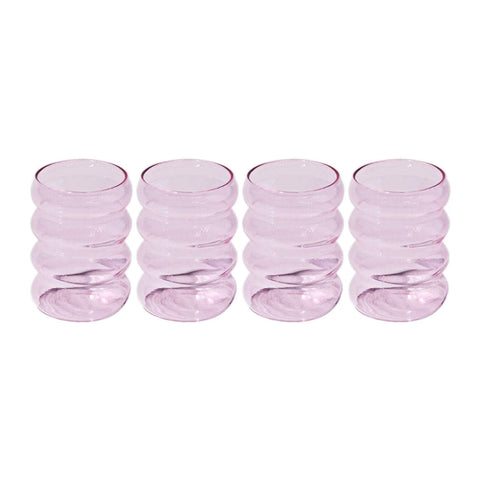 Bubble Insulated Drinking Glass In Pink