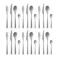 Arts District Matte Silver Stainless Steel Flatware Set